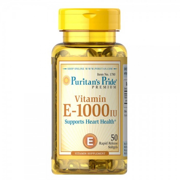 Puritan's Pride - Vitamin E-1000 IU / 50 дражета​